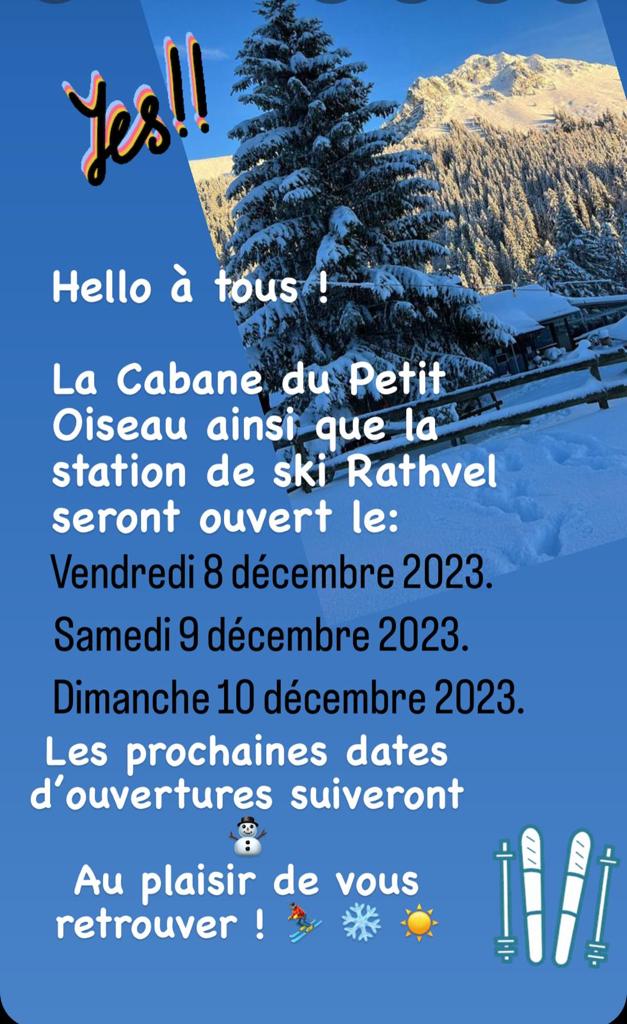 Rathvel ouverture hiver 2023.
